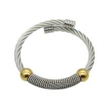 Omark Cotton Gümüş Halat Bileklik No1 Gümüş