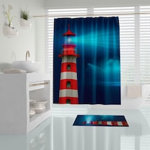 Zethome Tropik Redhouse Banyo Duş Perdesi Tek Kanat 1X180X200 Çok Renkli