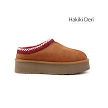 Gönderi(R) Gönderi R Taba Süet W Tazz Kalın Tabanlı Hakiki Deri Kürklü Terlik Taba Süet