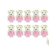 Minik Ayıcık Süs, 11Cm X 6Cm - Pembe - 10 Adet