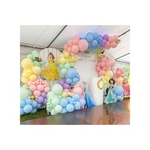 Makaron Pembe Lila Mavi Somon Ve Sarı Balon Zinciri 100 Adet Mix