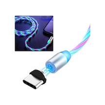 Yaratıcı 360 Adsorpsiyon Üç Renk Saleti Tip-c Manyetik Şarj Kablosu