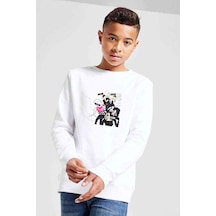 Tshirthane Kpop Key Shinee Sol Baskılı Unisex Çocuk Beyaz Sweatshirt Beyaz