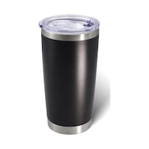 Çift Katmanlı Paslanmaz Çelik Pipet Girişli 600ml Sıcak Soğuk Tutan Bardak Termos Mug - Fc1142 Siyah Çok Renkli