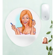 Kişiye Özel Bayan Karikatürlü Bilek Destekli Mouse Pad-21