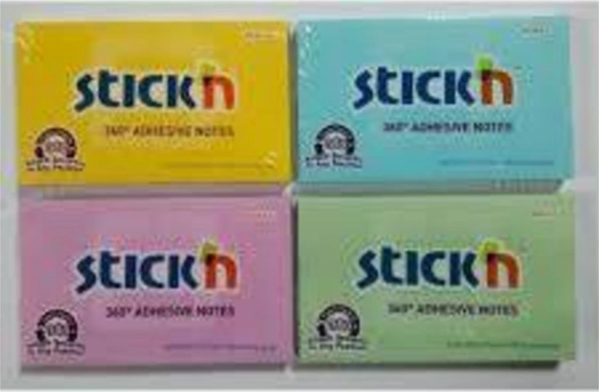 Stickn 76x127mm 100 Yaprak 4 Adet Karışık Renkler