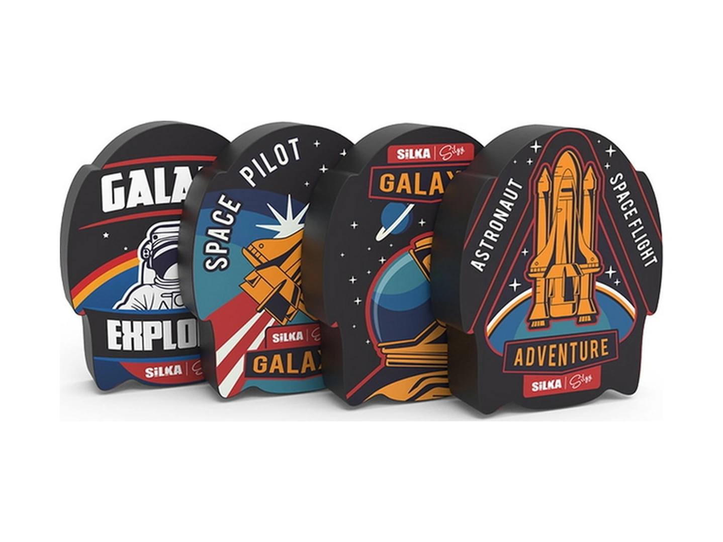Silka Galaxy Şekilli Silgi Art-55 4 Lü Paket