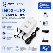 İnox 12volt 2 Amper Upsli Lityum Bataryalı Adaptör Woltaj Korumalı