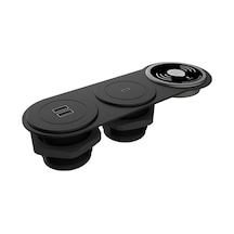 Circular-line Modüler Hızlı Şarj Kutusu Wireless UsbType-C Siyah