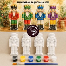 Fındıkkıran Kurşun Asker Taş Boyama Seti 4 Obje + 6 Renk Boya + 1 Fırça + Boyama Sertifikası