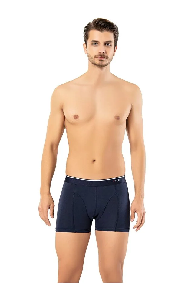 Erdem Erkek Lacivert Pamuk Klasik Boxer Kutulu- 1445l
