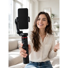 360 Aı Akıllı Takipli Selfie Stick Gimbal Stabilizatör Bluetooth Kumandalı Uzayabilir Telefon Tripodu 1