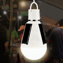 Springsun Güneş Enerjili 12w Led Feneri, 6500k Soğuk Beyaz, İçin Dışarıdaki Kamp, Bahçe, Acil Aydınlatma, Şarj Edilebilir Pil Ve Usb Girişiyle