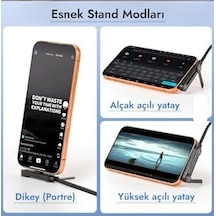 240w Ultra Hızlı Type-c Şarj Kablosu 1.5m Örgülü, Katlanabilir Standlı Ergonomik Tasarım, Pd Hızlı Şarj Ve Data Aktarım Kablosu