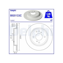 Delphı Bg5133c Arka Fren Diski 42510tzej00 - 2 Adettir
