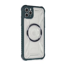 Apple iPhone Uyumlu 11 Pro Max Kılıf Prag Magneticsafe Kapak - Koyu Yeşil Bz8683140585136