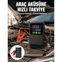 Araç İçin Akü Takviye Cihazı Ve Kablosuz Hava Kompresörü Yeni Nesil