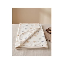 %100 Pamuk Bebek Battaniyesi 80x90 Beyaz