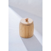 Bambu Kapaklı Kavanoz - 13 Cm Bambu