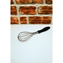 Bakalit Saplı Paslanmaz Çelik Çırpıcı - Boy 28 Cm Siyah