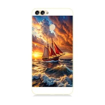 Huawei P Smart Uyumlu Renkli Yelken Desenli Silikon Kılıf