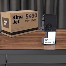 Kingjet Kyocera Uyumlu  Tk-5490 Mavi Cyan Uyumlu  Toner Çipli