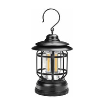 Tenfowee Siyah磨砂led Cob Feneri - Ipx4 Su Geçirmez Kamp Çadır Işığı, 2 Aydınlatma Modu, 3xaa Pil Gerekli Pil Yok Siyah