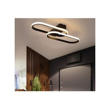 Fer Avize Feraye Modern Tasarım Siyah Renk Beyaz Ledli Cafe - Mutfak - Salon 2 Li Led Avize Diğer