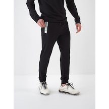 Xint Siyah Pamuk Dokulu Slim Fit Sweat Pantolon 380213