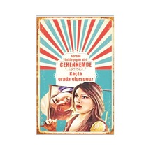 Kuşe Kağıt Duvar Posteri Nerede Bekleyeyim Sizi Retro Vintage Drtr0096