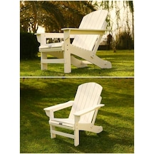 Mandu Adirondack Ahşap Bahçe Sandalyesi Beyaz (551457121) Beyaz