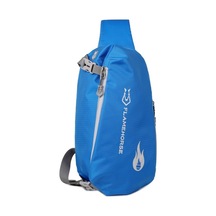 Pazly Su Geçirmez Nilon Sling Çanta, Kulaklık Delikli, Ultra Hafif, Günlük Outdoor Kullanıma Uygun Mavi 5603 Mavi Mavi