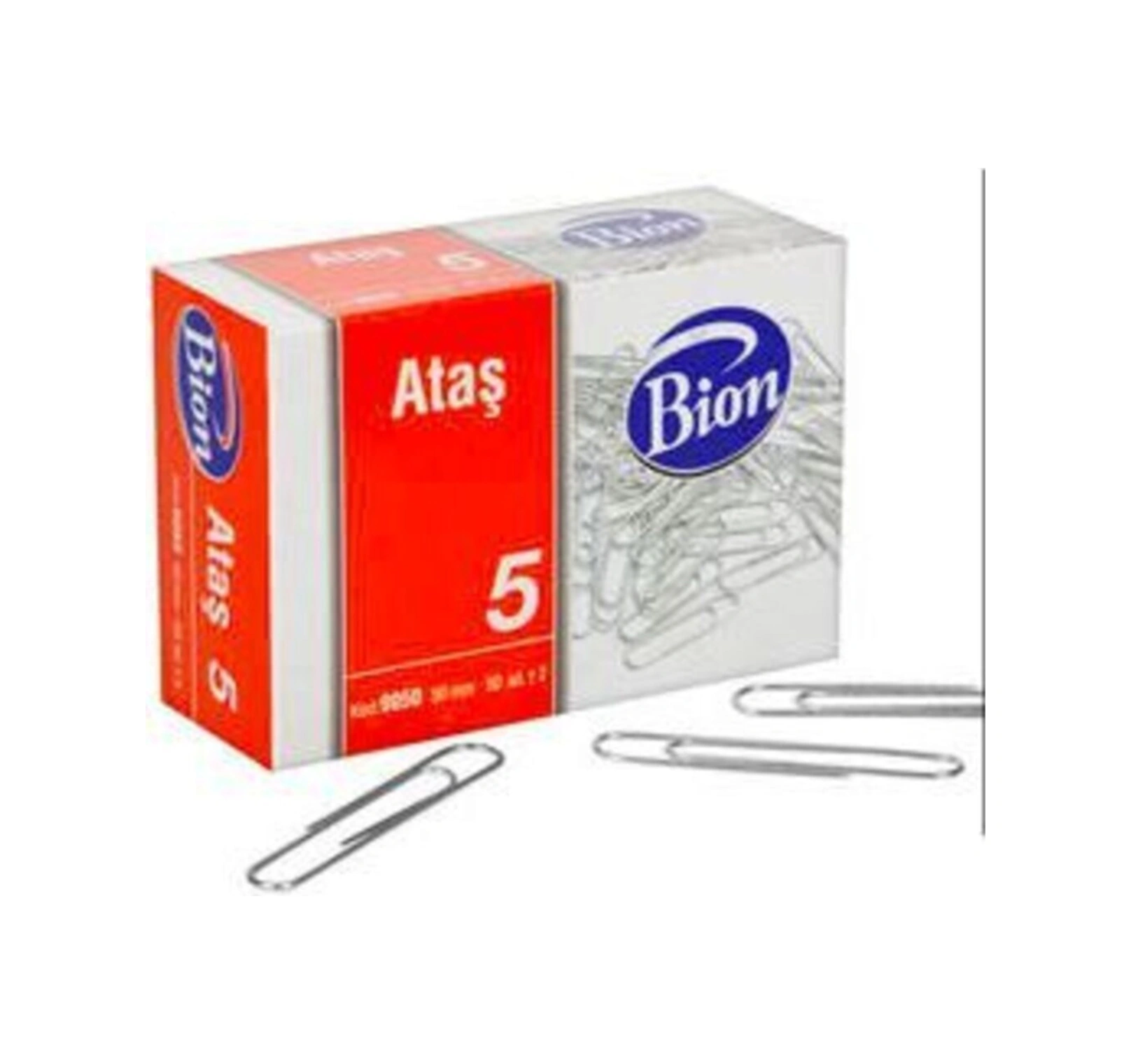 Ataş Bion No5 Kod 9050 Nikel Kaplamalı.1 Kutuda 50 Adet Ataş 12 Kutulu Ambalaj