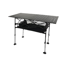 Funky Chairs Caravan Class Katlanabilir Teleskopik Ayaklı Alüminyum Kamp Masası 95x55x68-96cm -siyah Siyah