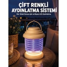Mey İthalat Çift Renkli Led Aydınlatmalı Taşınabilir Sinek Kovucu Lamba