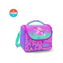 Coral High Kids Açık Pembe Mor Unicornlu Prenses Desenli Thermo Beslenme Çantası 11863