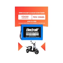 Volta Vs5 Uyumlu Batarya Yüksek Kapasite Lifepo4 72v 24ah Elektrikli Motosiklet Bataryası