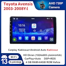 Toyota Avensis 2003-2008 Yıl Multimedya 4-64 Gb Navigasyon