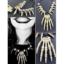 Halloween Kurukafa Kemik Kolye Abanoz
