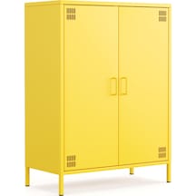 Pera Metal Dolap 2 Kapılı 80,50 X 40 X 109,50 Cm Ral 1018 Sarı
