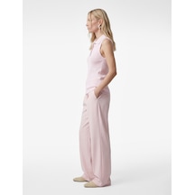 Koton Düğmeli Kolsuz Polo Yaka Triko Bluz Pembe 6sak30032ht Gül