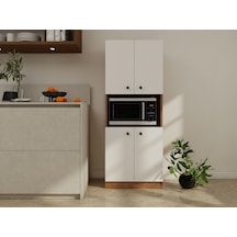 Perge Mikrodalga Dolabı Marbella Kiraz-beyaz