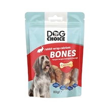 Dog Choice Tavşan Sargılı Kalsiyum Kemiği Köpek Ödül Maması 80g