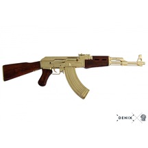 Denix Ak47 Rifle Gold 1947 Russia 88cm Koleksiyon Obje