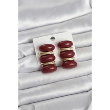 Bordo Vintage Model Renk Kadın Küpe Diğer