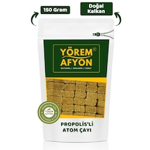 Yörem Afyon Gerçek Propolisli Atom Çayı, Glikozsuz Saf Pancar Şekerli 12 Kat Etkili Bitkisel Küp Çay 150gr.
