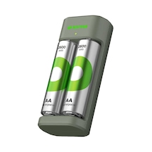 E221 Usb Pil Şarj Cihazı 2 Adet 2600mah Aa Kalem Pilli Set