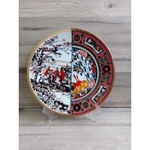 Konyax Pasta Tabağı Set Porselen 6 Kişilik Martin Çok Renkli