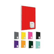 Çınar Colormaxi Spiralli Defter Plastik Kapak Çizgili 96 Yp A4 96/1 73004 Çok Renkli