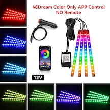 Usb Kablosuz Uzaktan Uygulama Müziği Ile Neon 36 Led Araba Iç Ortam Ayak Işığı 48led Dreamcolor Cig 1 Piece Set